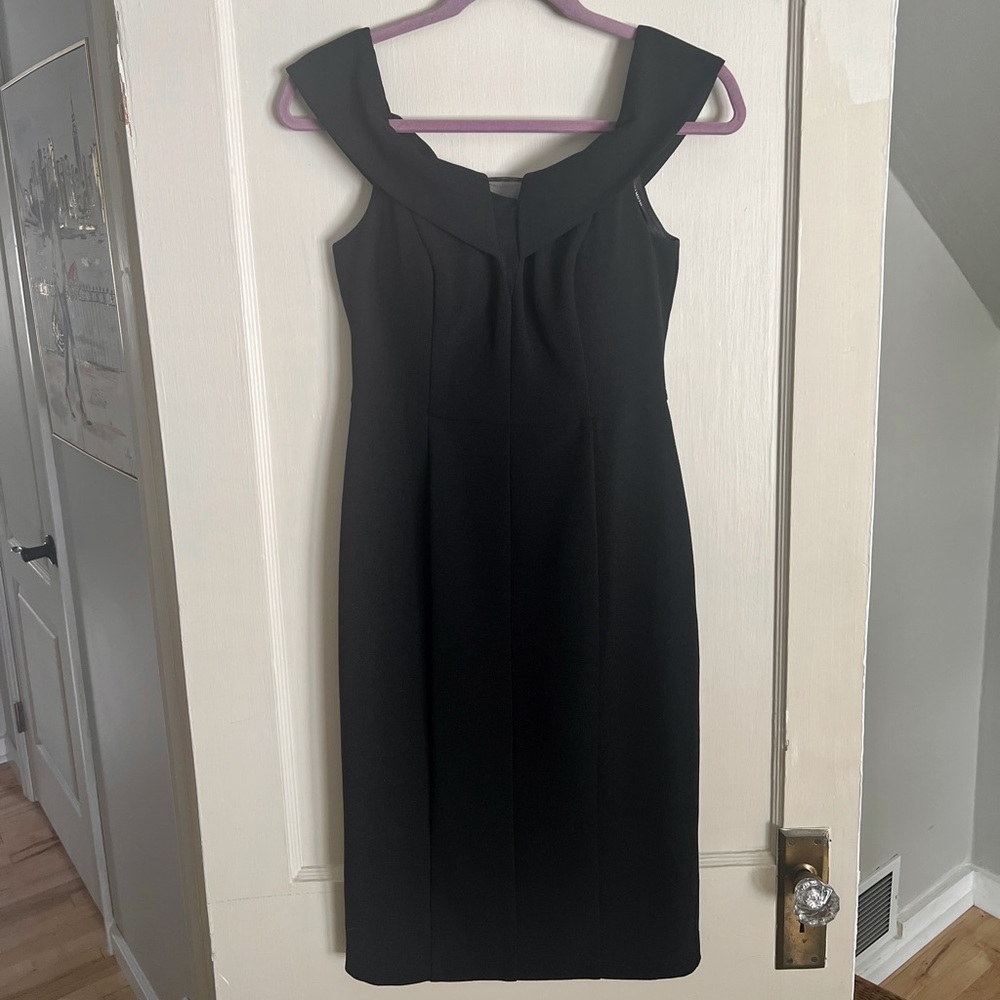 Vince Camuto Off Shoulder Black Evening Dress